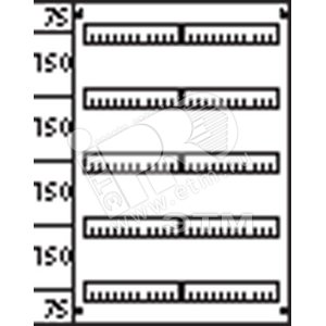 Пластрон с прорезями 2ряда/5 реек-150мм| AS225 | ABB