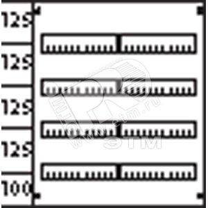 Пластрон с прорезями 2ряда/4 рейки | AS24 | ABB
