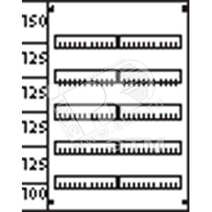 Пластрон с прорезями 2ряда/5 реек | AS25 | ABB