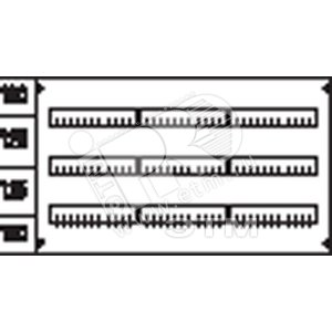 Пластрон с прорезями 3ряда/3 рейки | AS33 | ABB