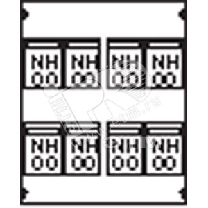 Пластрон для 6 NH00 2ряда/4 рейки | AG79 | ABB