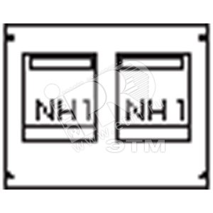 Пластрон для 2 NH1 2ряда/3 рейки - ABB