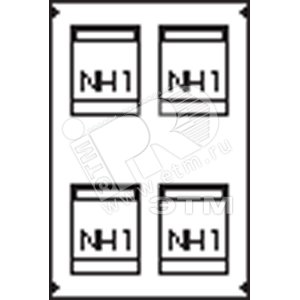 Пластрон для 4 NH1 2ряда/5 реек | AG83 | ABB