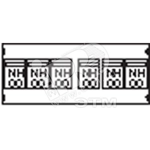 Пластрон для 6 NH00 3ряда/2 рейки | AG84 | ABB