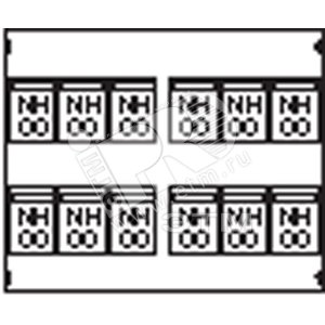 Пластрон для 12 NH00 3ряда/4 рейки | AG85 | ABB