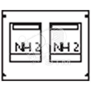 Пластрон для 2 NH2 2ряда/3 рейки | AG92 | ABB