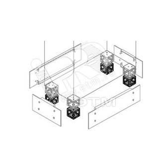 Элемент цоколя угловой H=100мм (4шт) - ABB