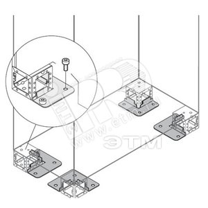 Элемент крепления цоколя к полу (4шт)