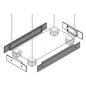 Фланцы цоколя боковые 100х300мм (2шт) - ABB