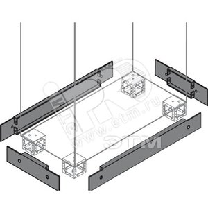 Фланец цоколя 100x400мм (2шт) (ZN4000)
