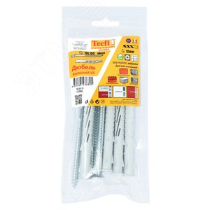 Дюбель фасадн. c шурупом потайн. гол с шлицем TORX 10x100 (4 шт) - пакет Tecfi - фото 2