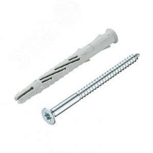 Дюбель фасадн. c шурупом потайн. гол с шлицем TORX 10x100 (4 шт) - пакет Tecfi - Tecfi