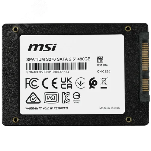 Накопитель SSD 2.5'' 480GB SPATIUM S270, SATAIII, 3D NAND, 500/450 Мб/с - фото 5