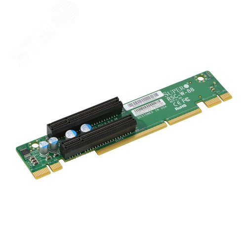 Райзер-карта 1U, 2 PCIe3.0 x8, слот расширения WIO - артикул 110446