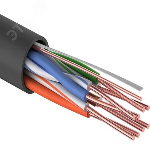 Кабель витая пара PROconnect UTP 4PR 24AWG, CCA, CAT5e, PE, OUT (бухта 305 м) - REXANT