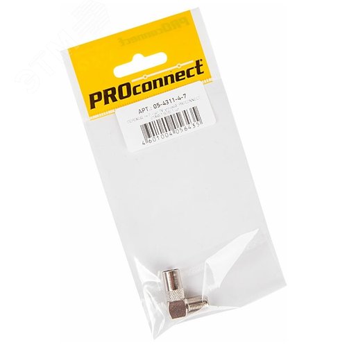 Переход гнездо F-штекер TV угловой