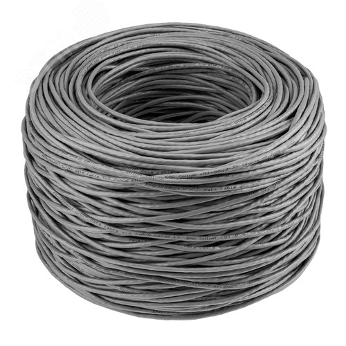 Витая пара PROconnect U/UTP 4PR 24AWG CCA CAT5e PVC серый бухта 305м - фото 3