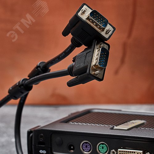 Шнур VGA - VGA с ферритами, длина 1,8 метра, черный PROconnect (etm17-5503-6) - фото 3