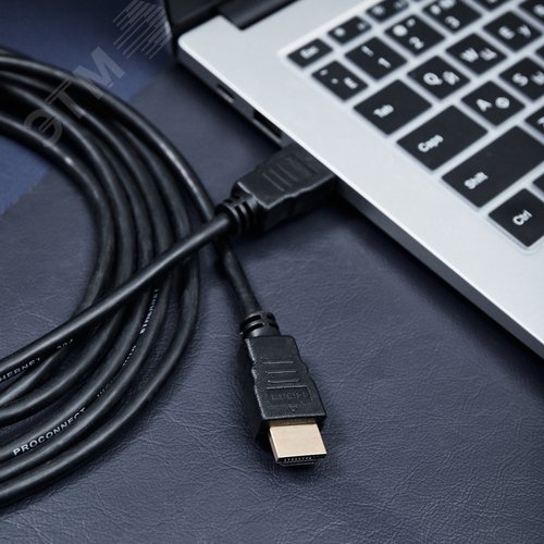 Кабель HDMI - HDMI 1.4, 3м, Gold - фото 4