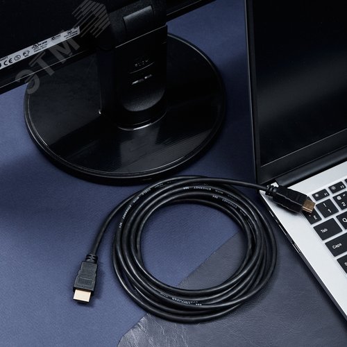 Кабель HDMI - HDMI 1.4, 3м, Gold - фото 6