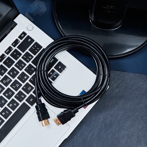 Кабель HDMI - HDMI 1.4, 5м, Gold - фото 6