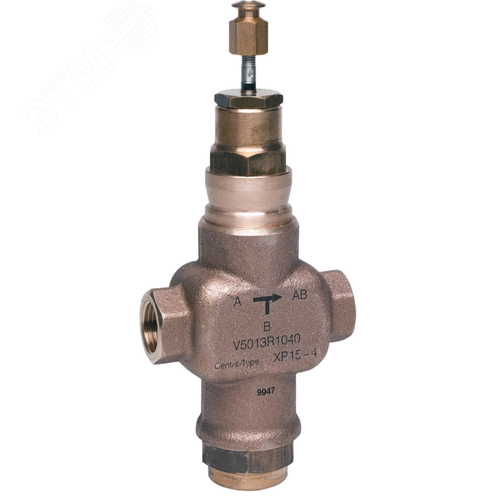 Клапан 3-х ходовой линейный муфтовый, PN16, DN25, Kvs 10, 20мм, 170C - Honeywell