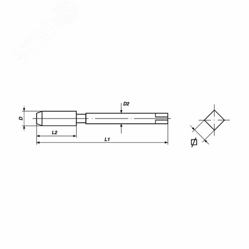 Плашкодержатель 90х36мм М45-М52 900мм DIN225 - фото 2