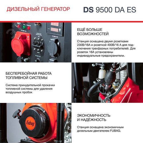 Электростанция дизельная DS 9500 DA ES - фото 7