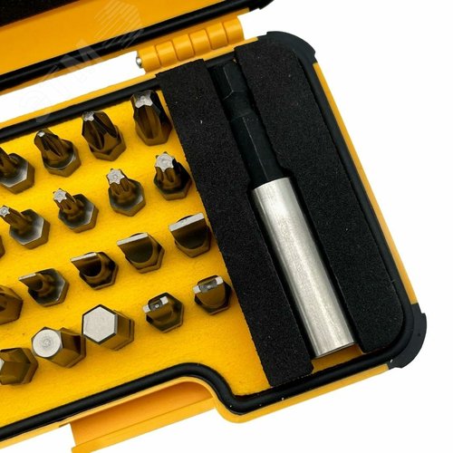 Набор бит HEX/XZN/TX TR/TS/Tri/SPANNER/CLUTCH/BH с рукояткой ERGONIC и битодержателем в кейсе, 30 шт - фото 3