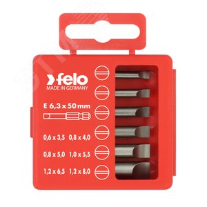 Набор бит SL Industrial 50 мм в кейсе, 6 шт - FELO