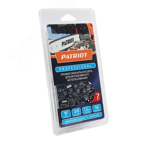 Цепь пильная  91LP-56E, 3/8 1,3 56 звеньев, чизель, PROFESSIONAL (блистер) - PATRIOT, артикул 862321040