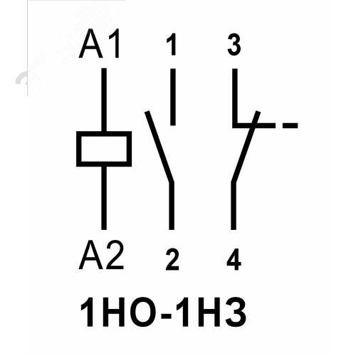 Модульный контактор 1НО + 1 НЗ контакт 25А (230В AC/DC) - фото 4