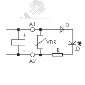 Модуль индикации и защиты, LED + Варистор, 240В AC/DC - фото 2