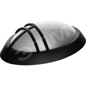 Светильник Eliptic 100w E27 IP44 черный овальный решетка матовое стекло - LENA LIGHTING