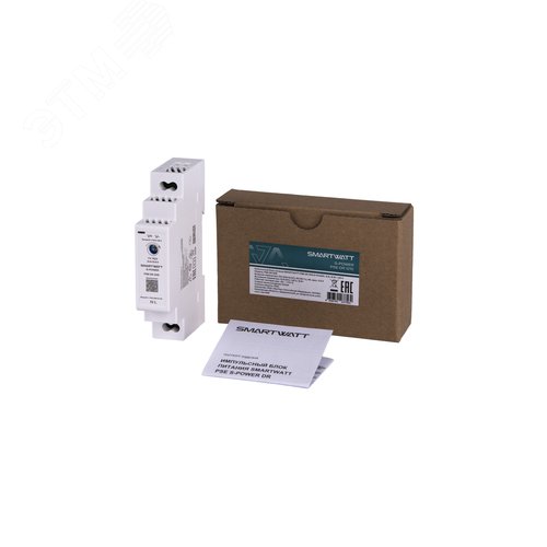 Импульсный блок питания SMARTWATT PSE DR 1215 S-POWER, 12 В, 15 Вт, 1,25 А - фото 2