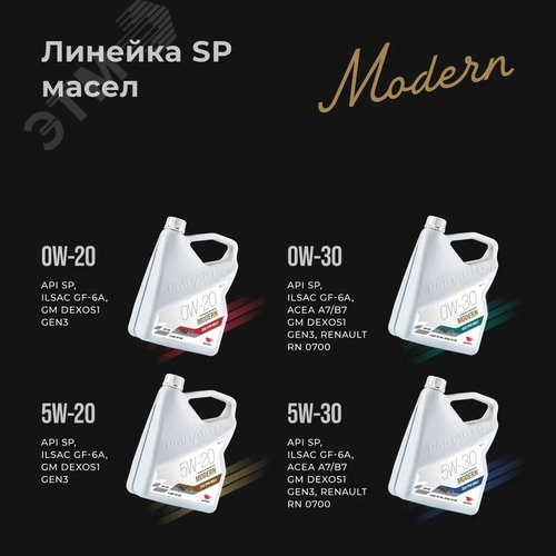 Масло моторное ВМПАВТО Modern 0w30 (A7/B7, GF-6A, SP), канистра 1л. - фото 3
