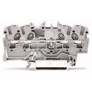 Клемма четырехпроводная проходная 0.25-1.5(2.5)мм.кв красная (2001-1403)