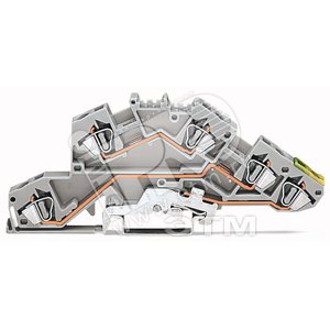 Клемма многоуровневая серая