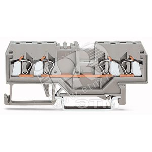 Клемма четырехпроводная Проходная Оранж (280-835)