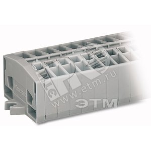 Клемма 2-проводная с крепежными фланцами серая 0.08-2.5 мм.кв. | 264-104 | WAGO