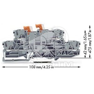 Клемма 2-уровневая 2 размыкателя