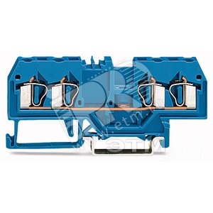 Клемма 4-проводная проходная синия (уп/100шт) | 280-834 | WAGO