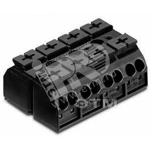 Клемма 4-х проводная с монтажными штифтами (уп/200шт) | 862-504 | WAGO