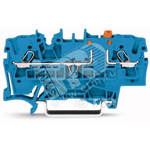 Клемма 2-пров. с разм синяя WAGO 2002-1674