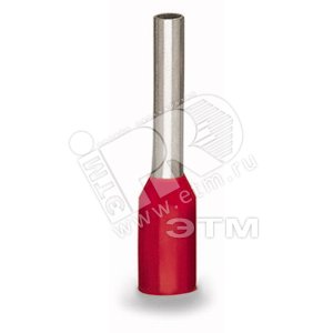 Наконечник на провод, Один Провод, 18 AWG, 1 мм?, 8 мм, Красный | 216-203 | wago