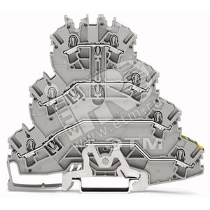 Клемма 4-уровневая на рейку (уп/25шт) | 2002-4127 | WAGO