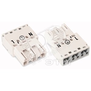 Штеккер без фиксирующейскобы 3конт.0.5-4мм2 белый (1уп=100шт) WAGO