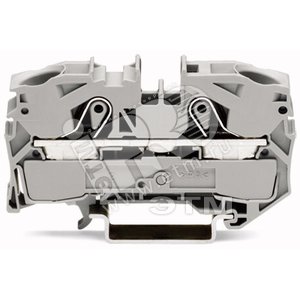 Клемма 2-проводная ПРОХОДНАЯ серая (уп/20шт) | 2016-1201 | WAGO