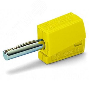 Штекер пружинный 4мм желт. WAGO 215-511 (WAGO) - Wago