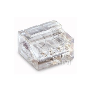 Клемма МИКРО. 4-проводная 0.6-0.8мм2 прозрачная (уп/100шт) | 243-144 | WAGO